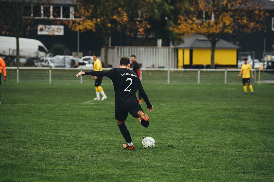 football player training session