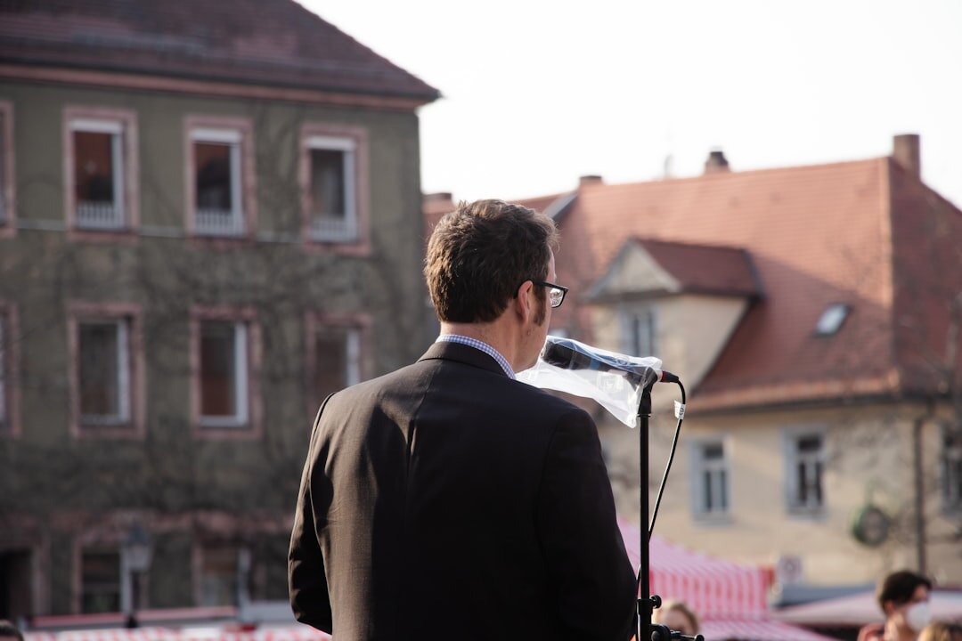 politician giving speech